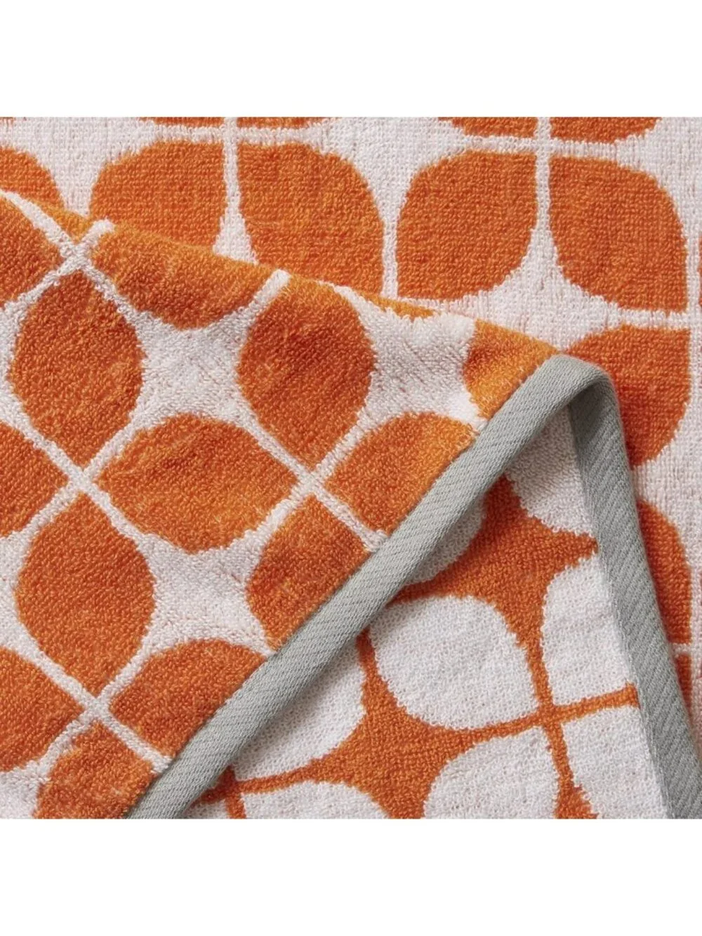 Cozy Cotton Bath Towel Set, 6-Piece Jacquard Design, Vibrant Orange Color